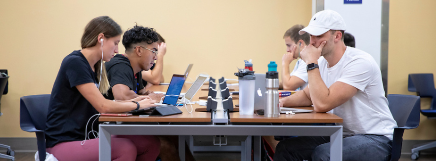 students studying together