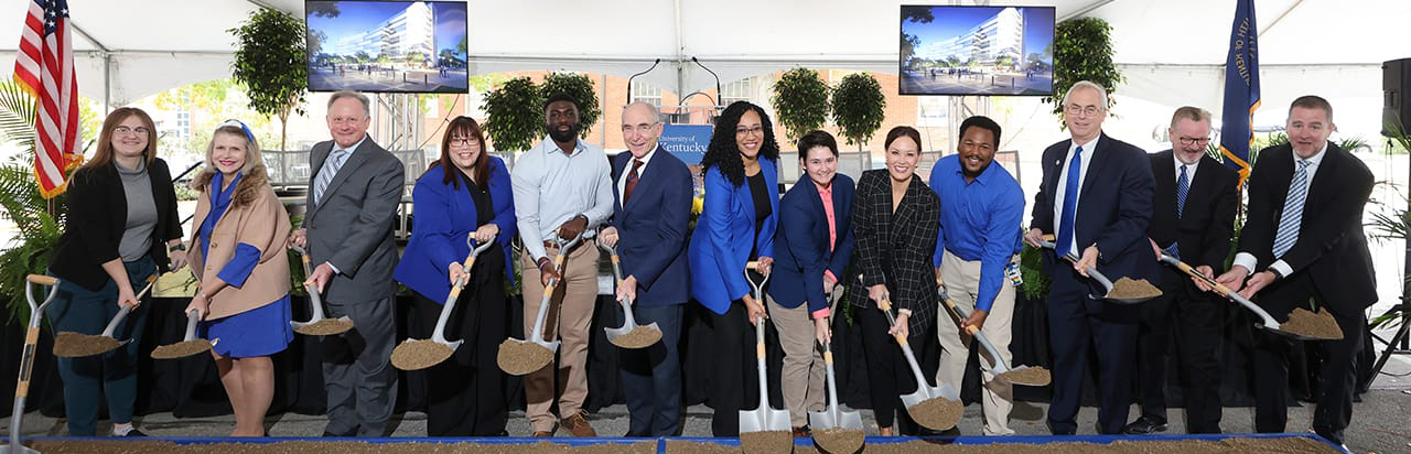 Dean Griffith with family and staff