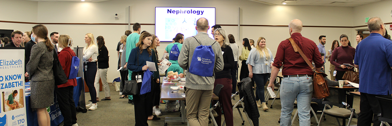 People gathered together at a career fair